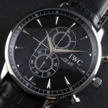 IWC ポルトギーゼ クロノグラフ 革ベルト クォーツ コピー