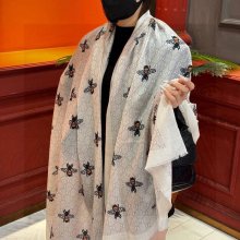 グッチ 銀糸入りスカーフ 100x200