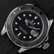 ROLEX ヨットマスター ブラックダイヤル ラバーバンド 売上トップ