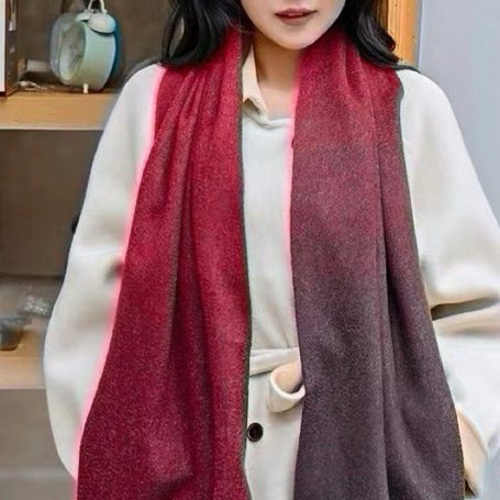 エルメス カップル向け。グラデーションカラー。カシミヤ 32x190