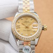 ROLEX デイトジャスト 28mm チョコレート IXダイヤ レディース 2024