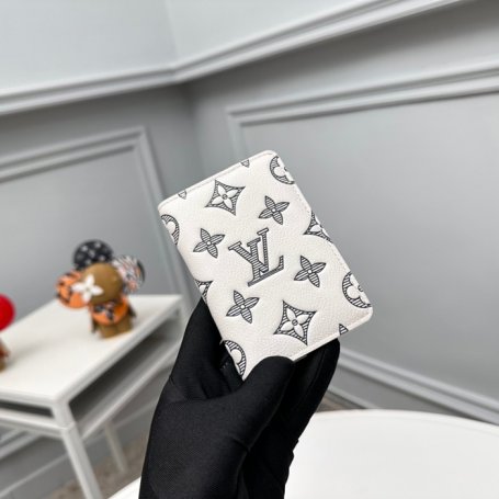 LOUIS VUITTON M83377 ポケットオーガナイザー モノグラムシャドウ アイボリー サイズ:7.5x11.1cm