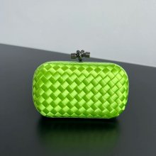 BOTTEGA VENETA BV 8651 ノット イブニングバッグ シルク編み蛇皮トリム 16x10cm サイズ:16x10cm