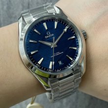 OMEGA 220.10.41.21.03.004 シーマスター アクアテラ ブルー コーアクシャル