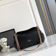 PRADA 1BD395 ラムレザー、レザー 斜め掛けバッグ、ショルダーバッグ、ハンドバッグ、チェーンバッグ、ハンドバッグ チェーン、ミニ 24x13x13cm サイズ:24x13x13cm