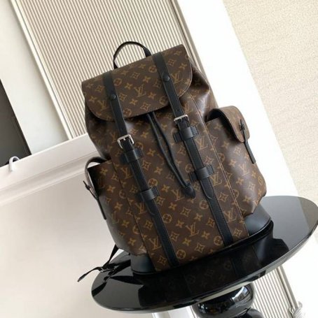 Louis Vuitton クリストファー ミディアムリュック モノグラム ブラック M43735 サイズ:44x38x12.5cm