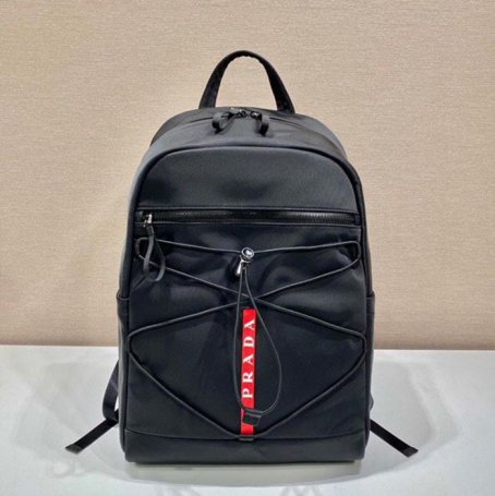 Prada リュック ナイロン ブラック 2VZ085 サイズ:43x40x17cm