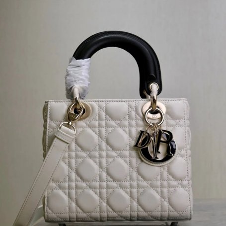 DIOR 0531 ラムレザー、スエード、レザー グレンチェック、レター、パッチワーク ブラック、ホワイト、ゴールド 斜め掛けバッグ、ショルダーバッグ、ハンドバッグ クラシック サイズ:20x16.5cm