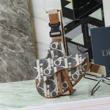 DIOR サドルバッグ 酒椰葉効果オブリーク サイズ:27x20cm