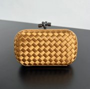 BOTTEGA VENETA BV 8651 ノット イブニングバッグ シルク編み蛇皮トリム 16x10cm サイズ:16x10cm