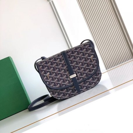 GOYARD 9202 ブルー、ネイビー 斜め掛けバッグ、ハンドバッグ 小 22x16cm サイズ:22x16cm