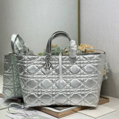 DIOR 1188 カーフレザー、レザー グレンチェック、レター シルバー、ベージュ 斜め掛けバッグ、ショルダーバッグ、ハンドバッグ 大 37.0x28.5x20.0cm サイズ:37x28.5x20cm