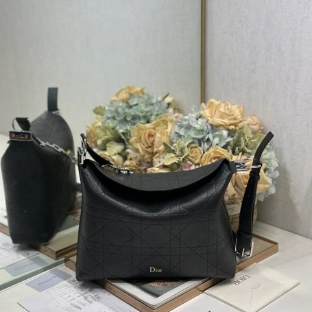 DIOR 1412 レター、パッチワーク ブラック、ゴールド ショルダーバッグ、ハンドバッグ 中 小 33.0x27.0x9.0cm サイズ:33x27cm
