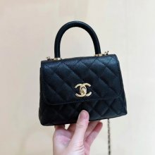 CHANEL AP4244 カーフレザー 荔枝紋 ゴールド 斜め掛けバッグ クラシック 14.5×11.5×5.5cm サイズ:14.5×11.5×5.5cm