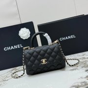 CHANEL AS2215 ラムレザー 菱格紋 ゴールド 斜め掛けバッグ クラシック 小 19×14×9cm サイズ:19×14×9cm