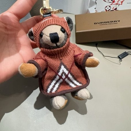 バーバリー スタイル テディベア キーリング チャーム