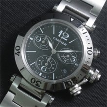 CARTIER パシャ シータイマー レディース クロノ 37mm クォーツ搭載