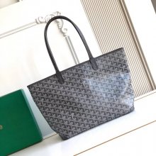 GOYARD 5508 レザー グレー ショルダーバッグ、トートバッグ、ハンドバッグ サンルイ、レザー、小 サイズ:41/30×25×13cm
