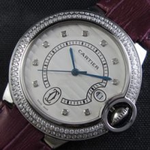 CARTIER バロンブルー バケットダイヤ文字盤 レディース