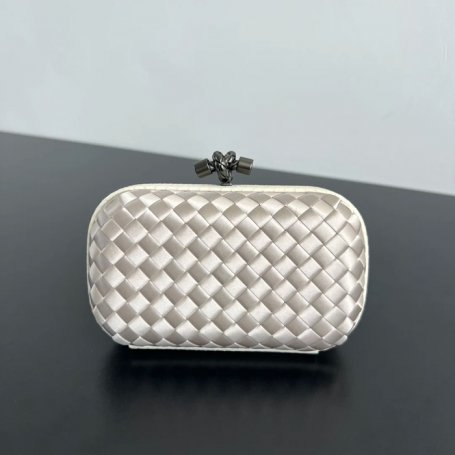 BOTTEGA VENETA BV 8651 ノット イブニングバッグ シルク編み蛇皮トリム 16x10cm サイズ:16x10cm