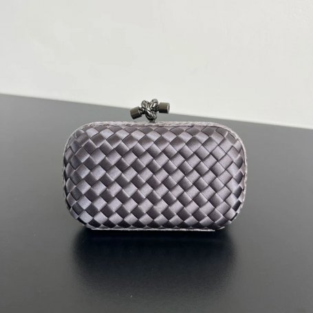 BOTTEGA VENETA BV 8651 ノット イブニングバッグ シルク編み蛇皮トリム 16x10cm サイズ:16x10cm