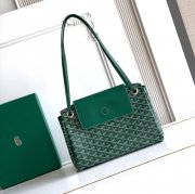 GOYARD 6685 レザー グリーン ハンドバッグ ルエット、レザー 31x23x14cm サイズ:31x23x14cm