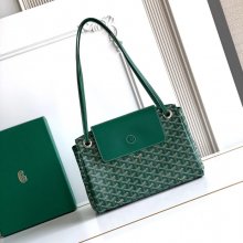 GOYARD 6685 レザー グリーン ハンドバッグ ルエット、レザー 31x23x14cm サイズ:31x23x14cm