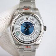 ROLEX 116034 オイスターパーペチュアル 39mm シルバーブルー 369 高級感