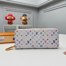 LOUIS VUITTON M13408 クレマンス長財布 村上隆コラボ ホワイトマルチ サイズ:20x9cm