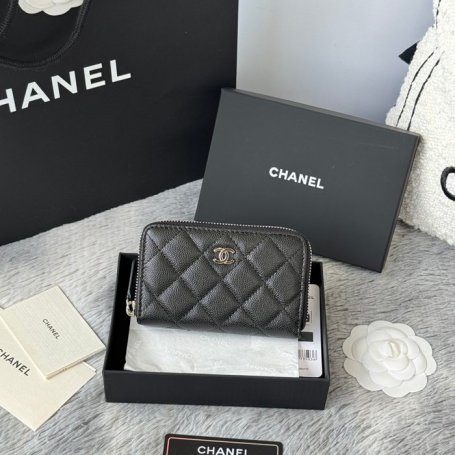 CHANEL 3686 0112 25c ラージジッピー長財布 カヴィア粒革 サイズ:12x8x2cm