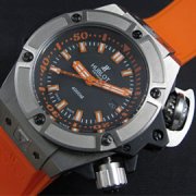 HUBLOT キングパワー オーシャノグラフィック 4000 Asian搭載 オレンジベルト