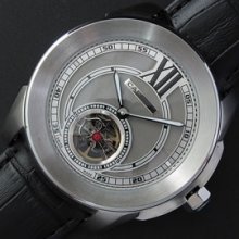 CARTIER カリブル ドゥ Asian 21600振動 自動巻き クロノメーター グレー 品質厳選