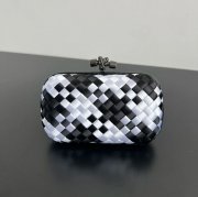 BOTTEGA VENETA BV 8651 ノット イブニングバッグ シルク編み蛇皮トリム 16x10cm サイズ:16x10cm