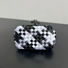 BOTTEGA VENETA BV 8651 ノット イブニングバッグ シルク編み蛇皮トリム 16x10cm サイズ:16x10cm