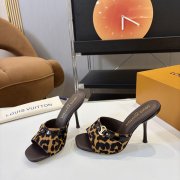 【LOUISVUITTON】ハイヒールサンダルレザーサンダルスリッポンレディース