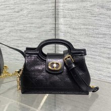 DIOR チェーン ブラック、レッド ハンドバッグ、チェーンバッグ ミニ 新作 18.5x13.0x8.5cm サイズ:18.5x13x8.5cm