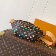 LOUIS VUITTON M24858 ラッシュ ウエストバッグ 黒マルチ サイズ:30x15cm