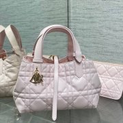 DIOR カーフレザー レター パープル、ピンク バッグ 小 クラシック 23.0x15.0x15.0cm サイズ:23x15x15cm