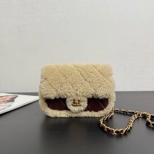 CHANEL 99411 ブラウン 斜め掛けバッグ 大容量 小 23.5×16×7.5cm サイズ:23.5×16×7.5cm