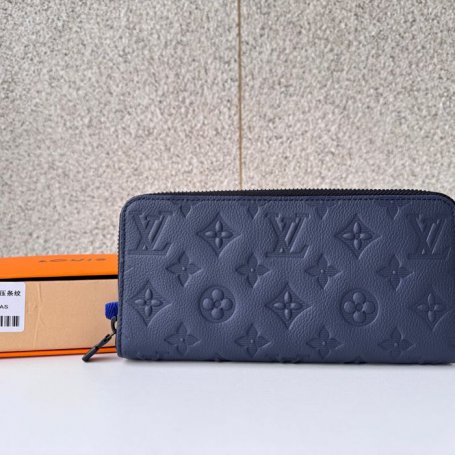 LOUIS VUITTON M14847 長財布 ジッピー モノグラムシャドウ ブルー サイズ:21x10x2.5cm