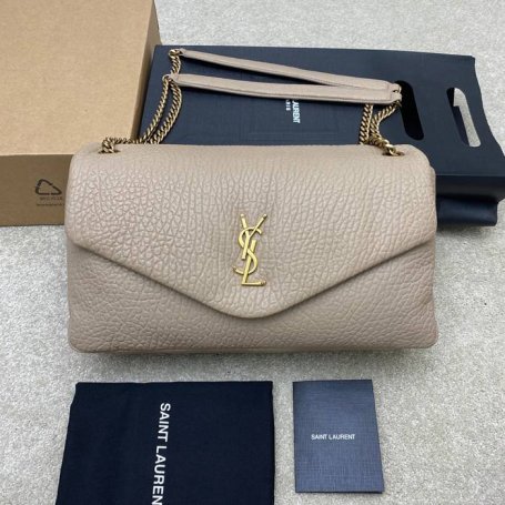 SAINT LAURENT 777399 ラムレザー、エレファント ゴールド、エレファント ハンドバッグ クラシック 37x21x10cm サイズ:37x21x10cm