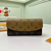 LOUIS VUITTON M82157 エミリー長財布 モノグラムリバース イエローフラワー サイズ:19x10cm