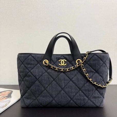CHANEL 99544 デニム 菱格紋 ゴールド 斜め掛けバッグ クラシック 通勤 44×26×13cm サイズ:44×26×13cm