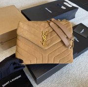 SAINT LAURENT 494699 マット ゴールド、イエロー、マット ハンドバッグ クラシック 25x17cm サイズ:25x17cm