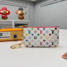 LOUIS VUITTON M13664 ポシェット クレ 村上隆コラボ ホワイトマルチ サイズ:12x7x1.5cm