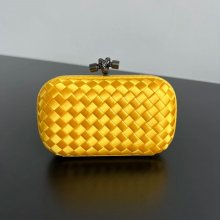 BOTTEGA VENETA BV 8651 ノット イブニングバッグ シルク編み蛇皮トリム 16x10cm サイズ:16x10cm