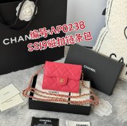 CHANEL 0238 SS19 チェーン付きカードケース カヴィア粒革 サイズ:12.5x8.5x2.5cm
