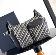 DIOR ライダーソフト餃子バッグ オブリーク 米黒 サイズ:36x30.5x14.5cm