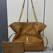 SAINT LAURENT 809824 マット ゴールド、キャラメル、マット トートバッグ、脇下バッグ ジェイミー 35x35x10cm サイズ:35x35x10cm
