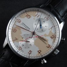 IWC ポルトギーゼ クロノグラフ 世界地図文字盤 自動巻き
